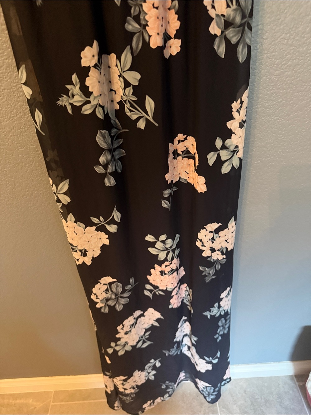 Show Me Your MuMu Black Maxi Dress with Pink Floral Print - Picture 5 of 8